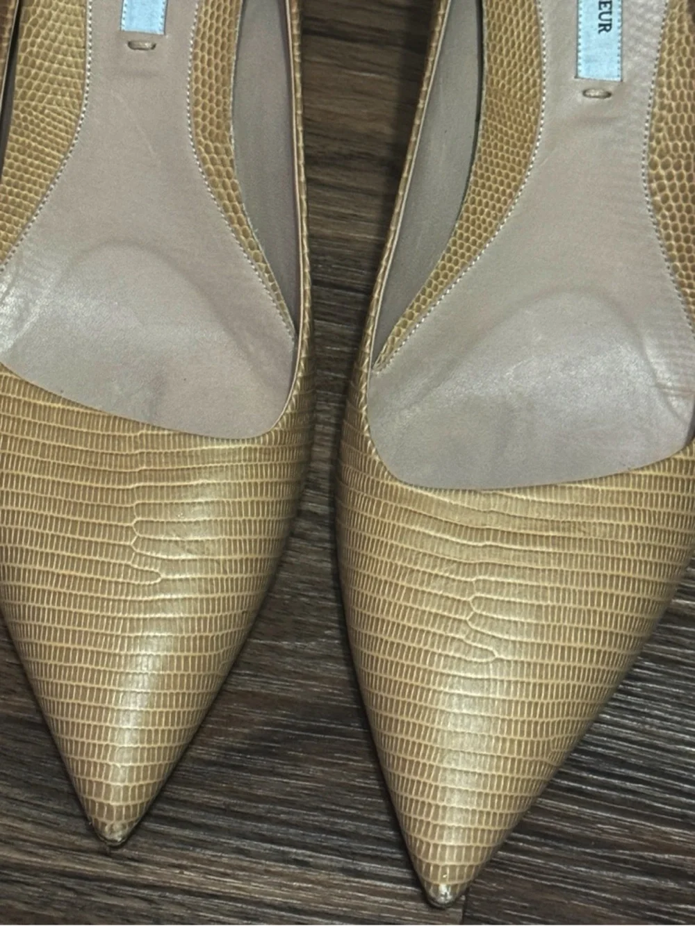 M.M.LaFleur Ginger Pumps - Embossed Lizard in Wheat EU 39.5/US 8.5/9 - Picture 4 of 12